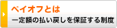 ペイオフとは 
一定額の払い戻しを保証する制度