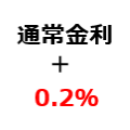 通常金利 + 0.2%