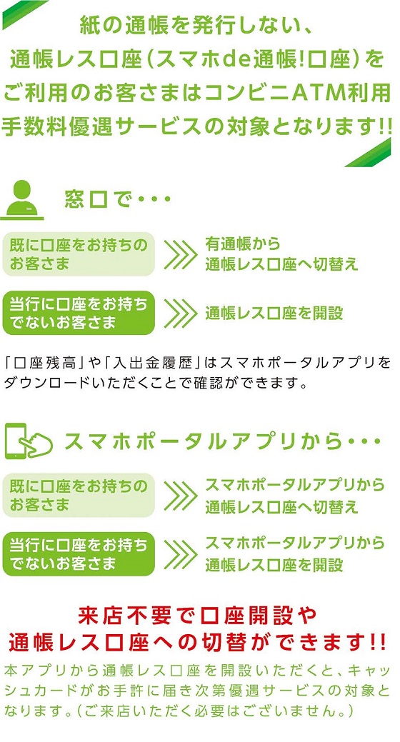通帳レス口座イメージ